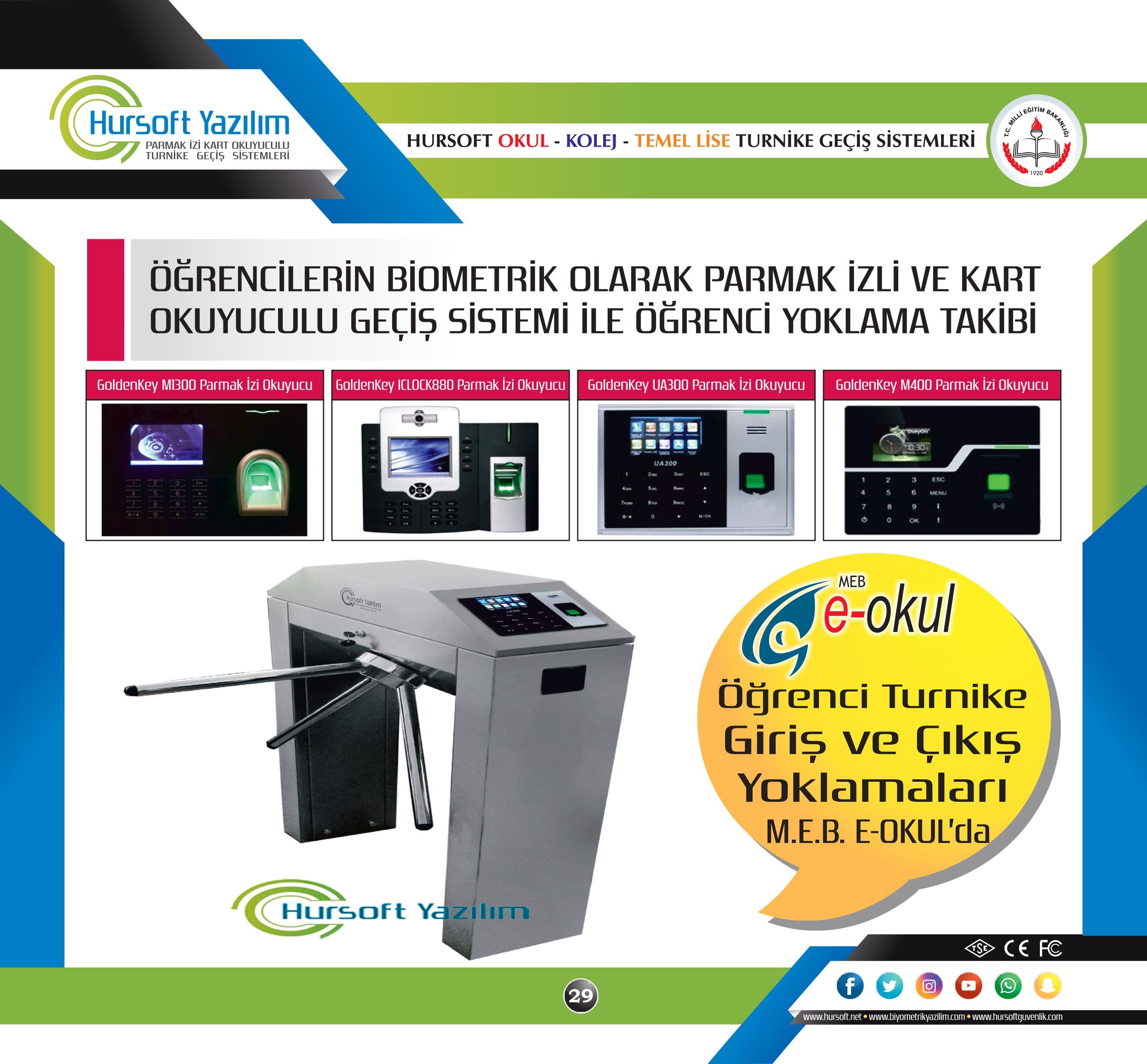 OKUL TURNİKE SİSTEMLERİ, OKUL TURNİKELERİ
