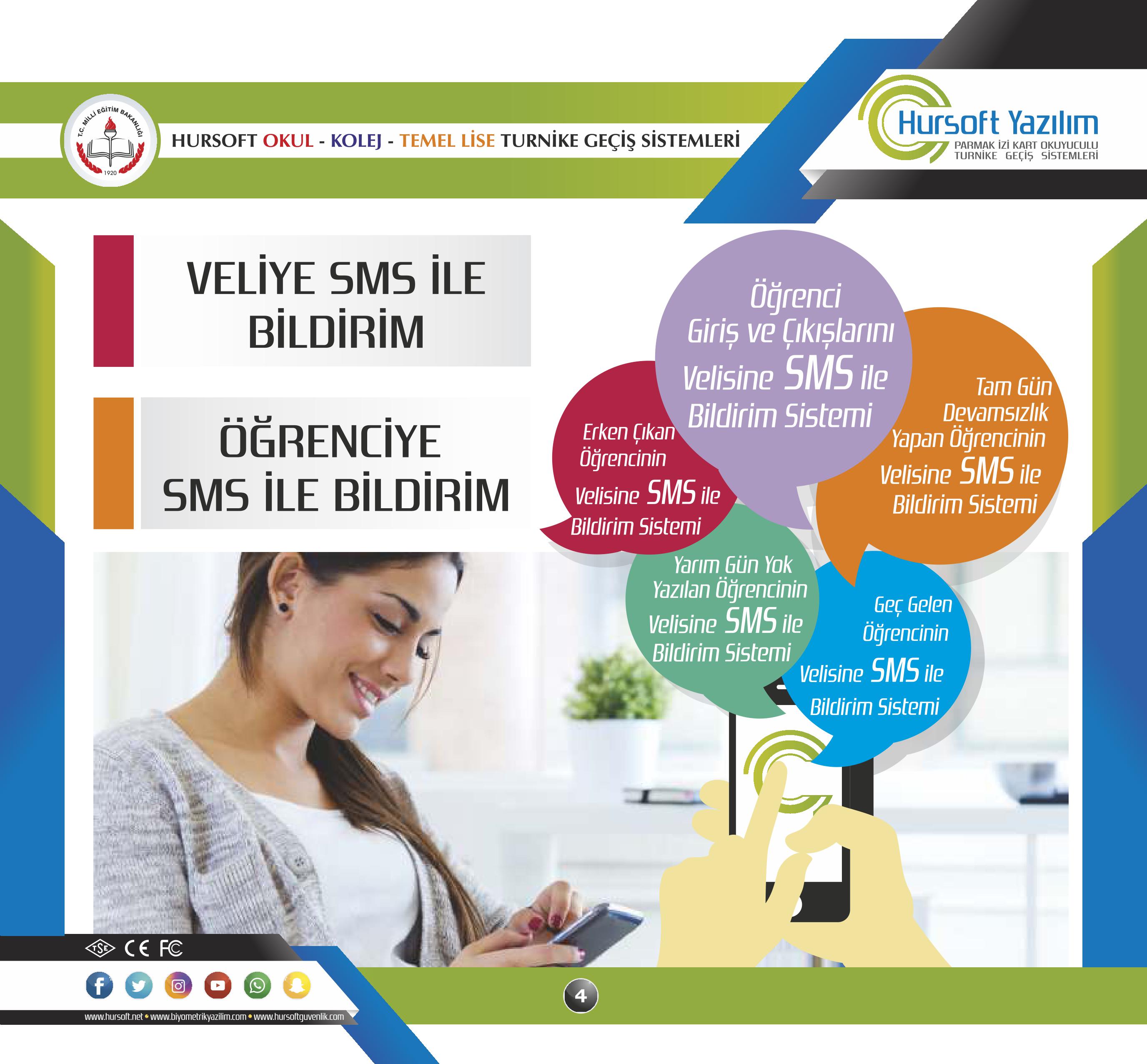 OKUL TURNİKE VELİYE SMS BİLDİRİMİ