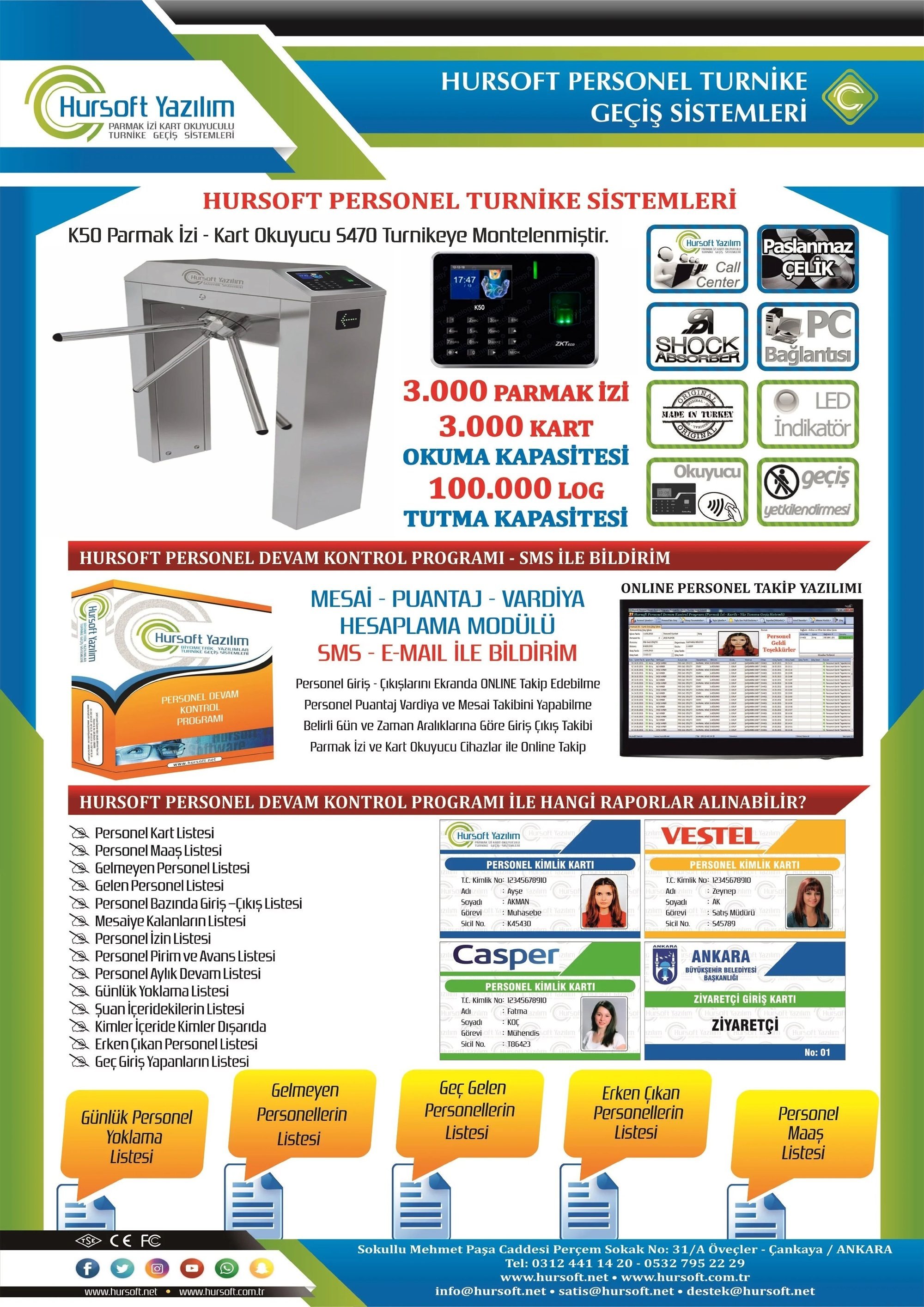 Parmak İzi Okuyuculu Turnike Sistemleri Fiyatları