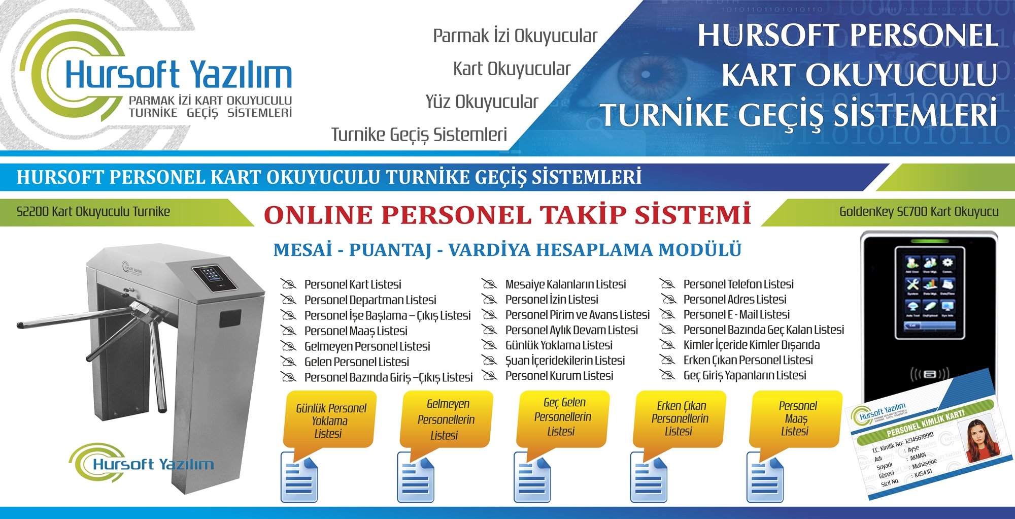 TURNİKE PERSONEL KARTLI GEÇİŞ SİSTEMLERİ