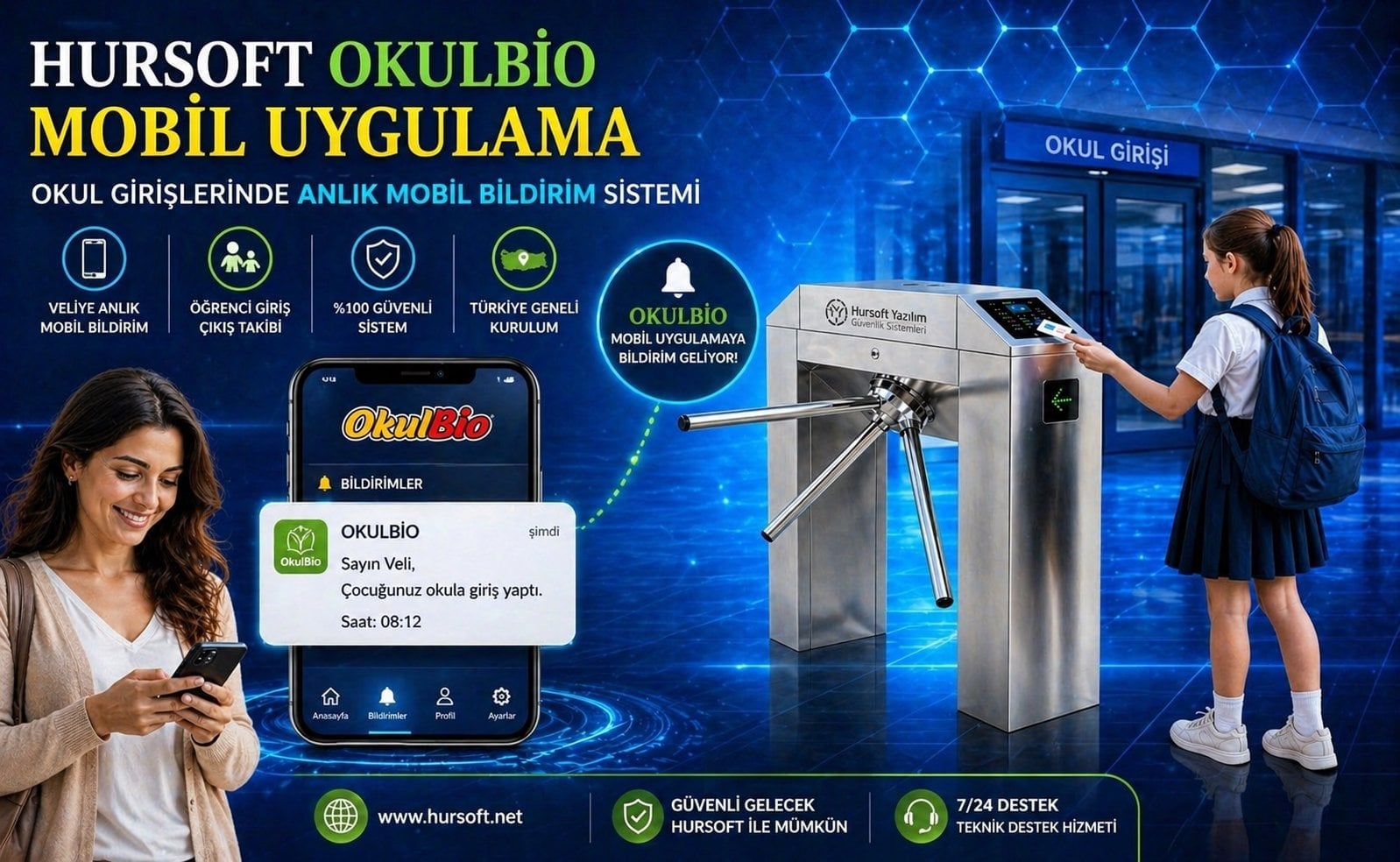 Okul Turnike Sistemleri | Veliye Anlık SMS ve Mobil Uygulama Çözümleri