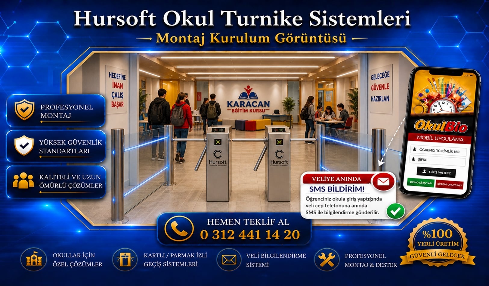 Hursoft okul turnike sistemleri ve öğrenci geçiş kontrolü