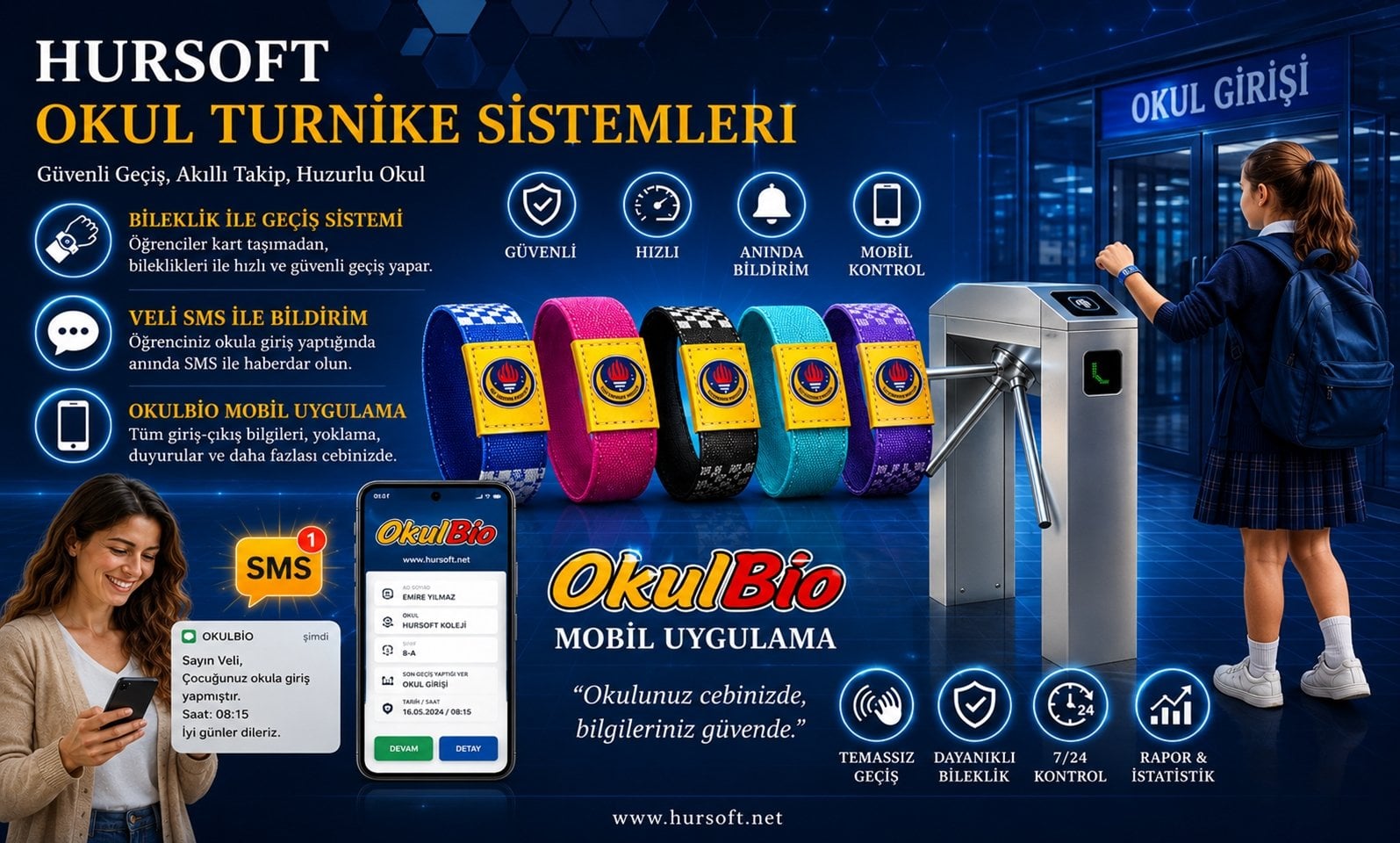 Okul Turnike Sistemleri Bileklikleri