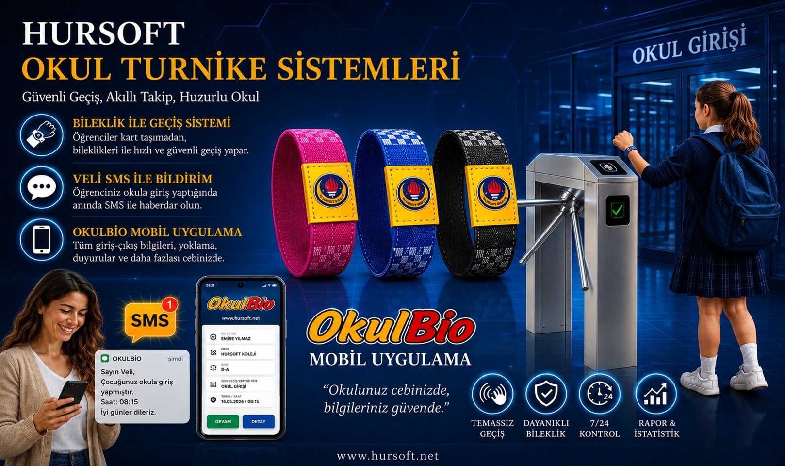 Okul Turnike Sistemleri Bileklikleri