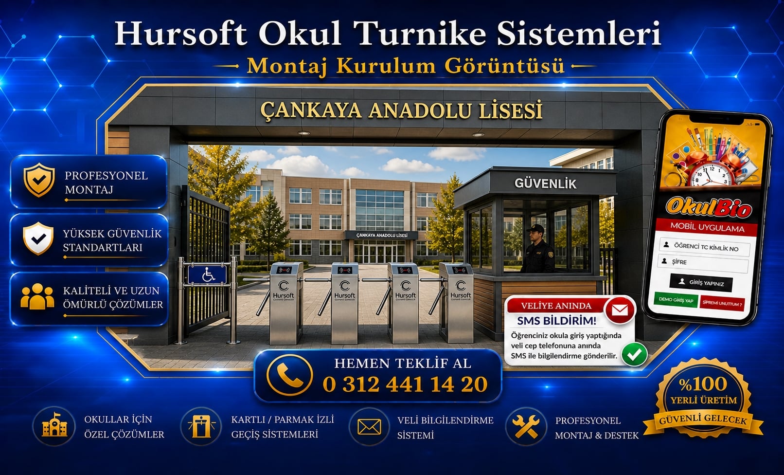 Okul turnike sistemi fiyatları ve Hursoft profesyonel kurulum çözümleri