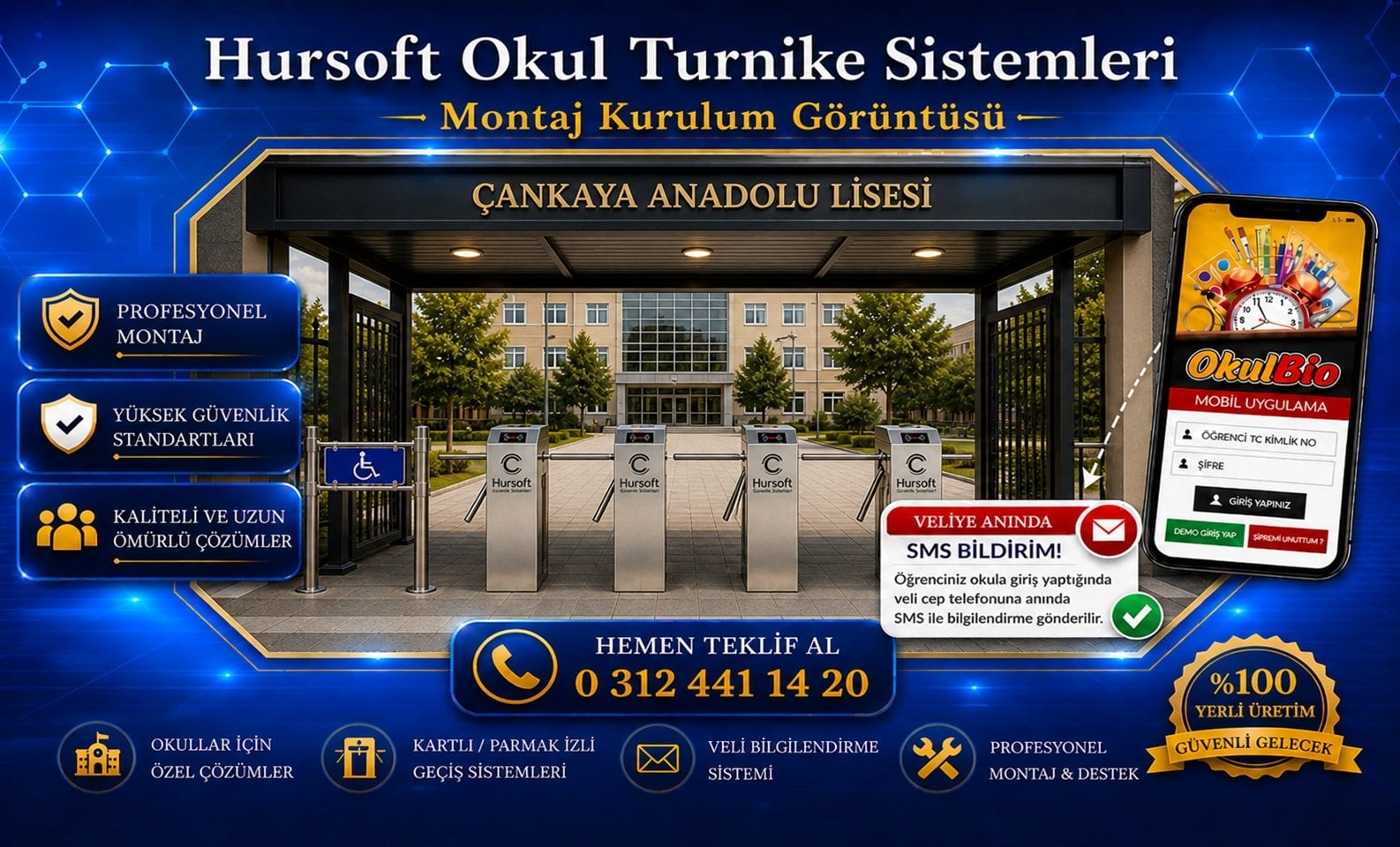 Okul Turnike Sistemleri Kurulum Montaj