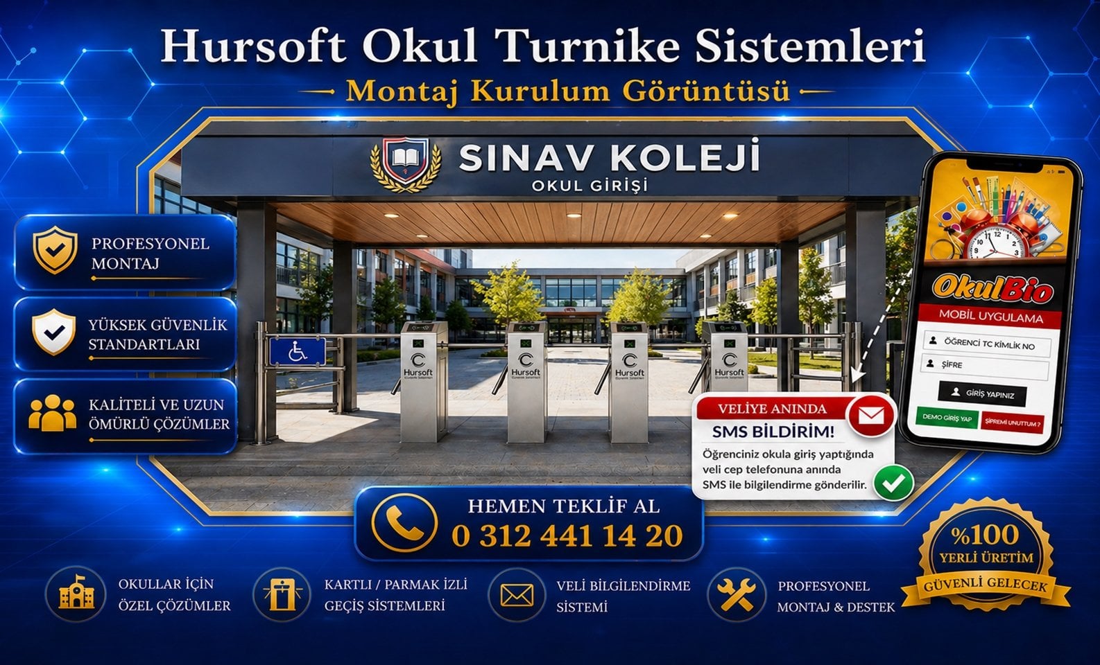 Okul Turnike Sistemleri Kurulum Montaj