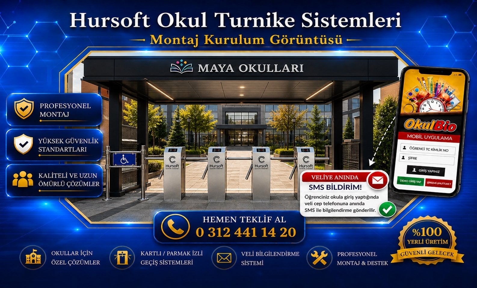 Okul Turnike Sistemleri Kurulum Montaj