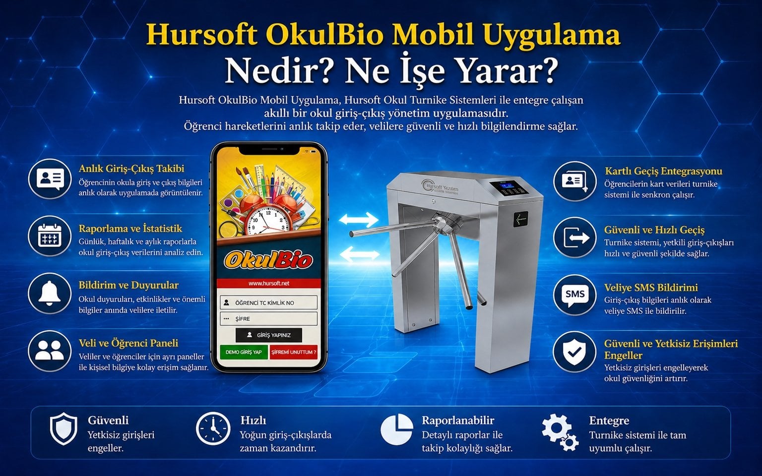 Okul Turnike Sistemleri - OkulBio Mobil Uygulama 