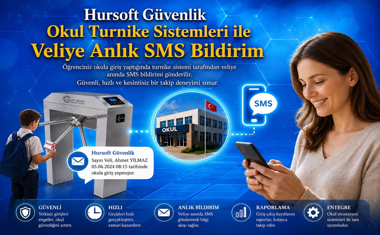 Okul Turnike Sistemleri ile Veliye Anlık SMS Bildirim
