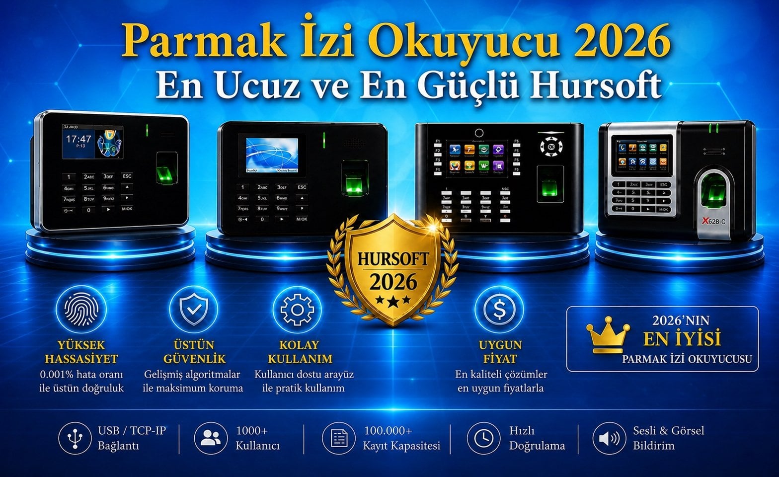 Parmak İzi Okuyucu 2026: En Ucuz ve En Güçlü Hursoft