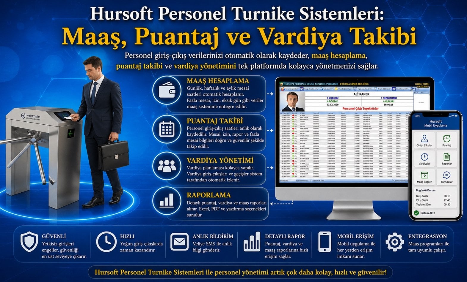 Personel Turnike Sistemleri: Maaş, Puantaj ve Vardiya Takibi