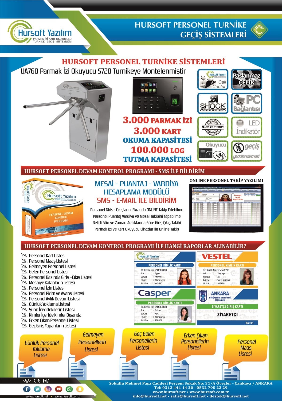 Personel Devam Kontrol Programı - Personel Turnike Sistemleri