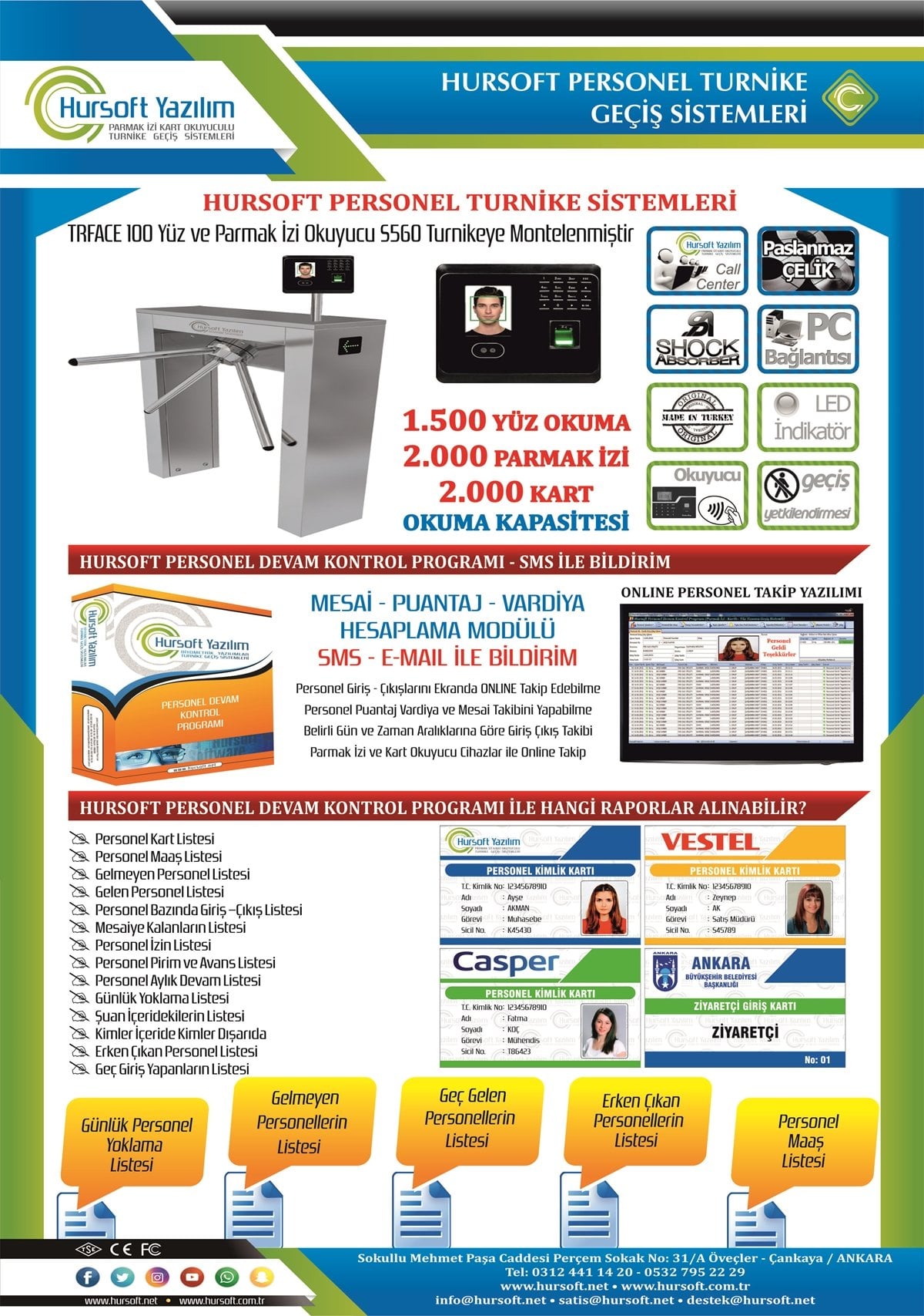 Personel Devam Kontrol Programı - Personel Turnike Sistemleri