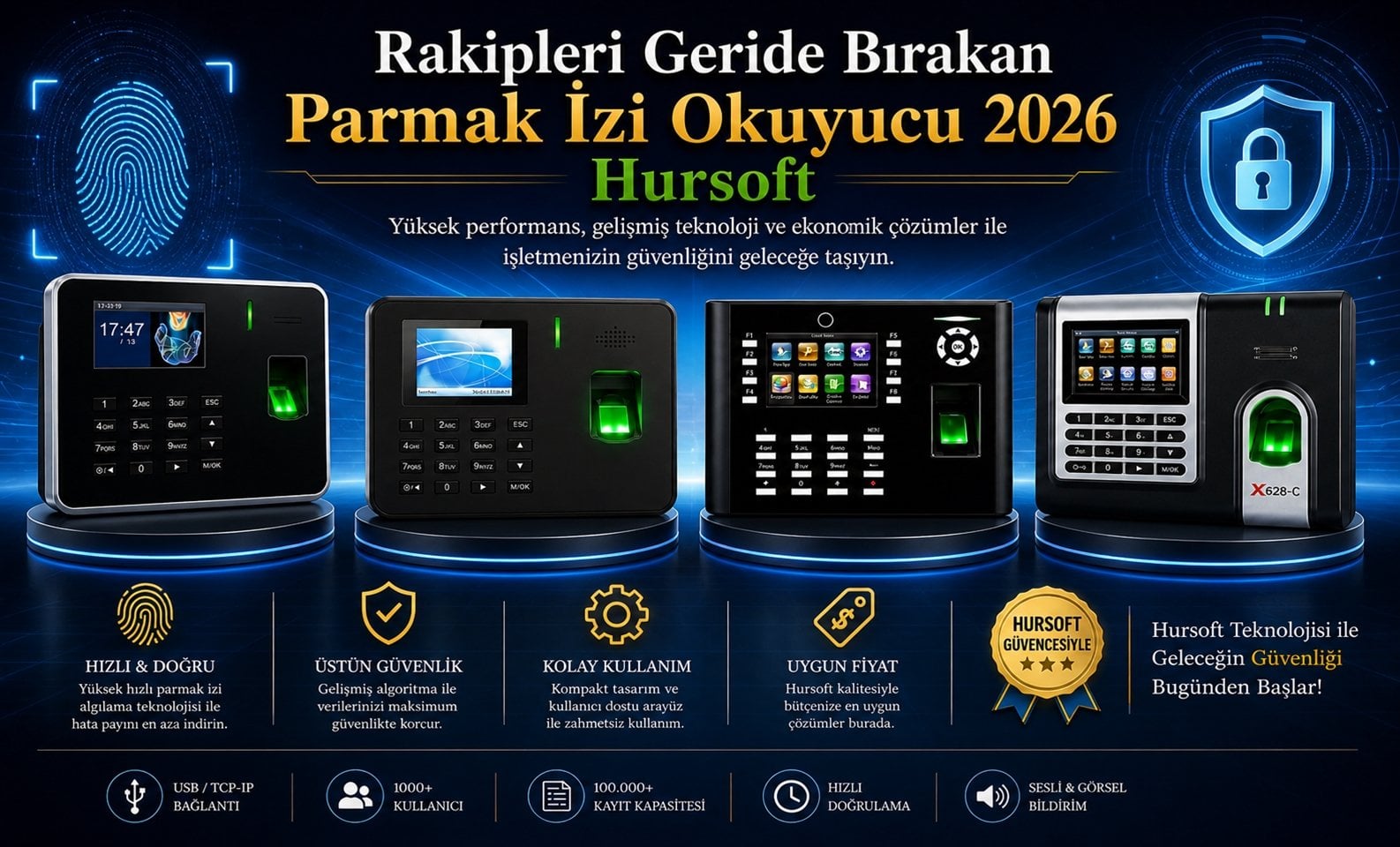 Rakipleri Geride Bırakan Parmak İzi Okuyucu 2026 Hursoft