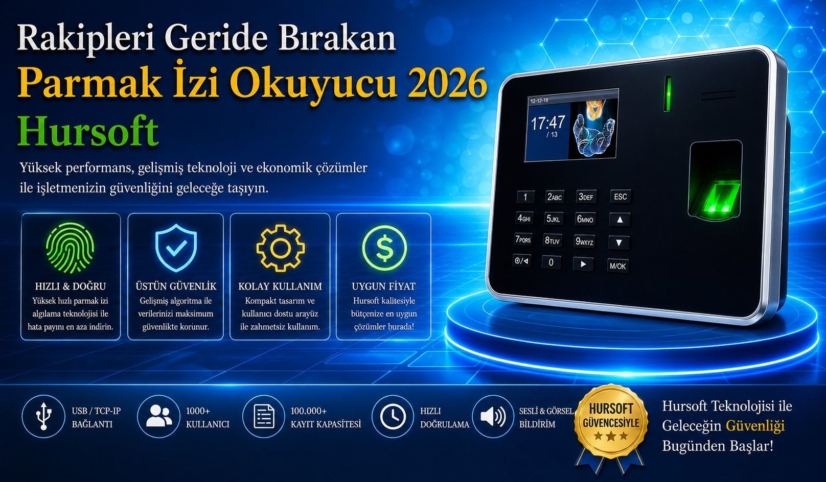 Rakipleri Geride Bırakan Parmak İzi Okuyucu 2026 Hursoft