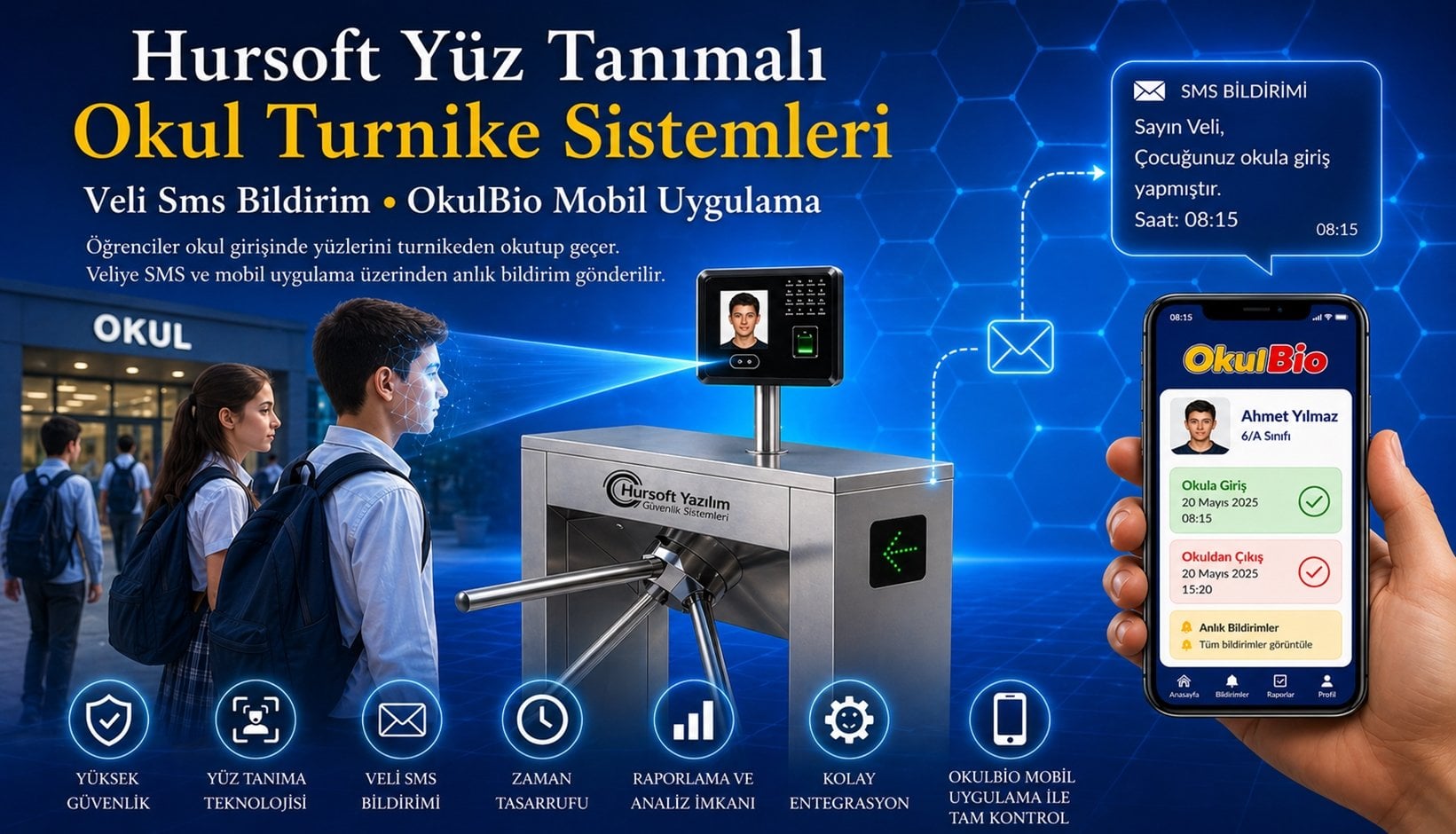 Yüz Tanımalı Okul Turnike Sistemleri