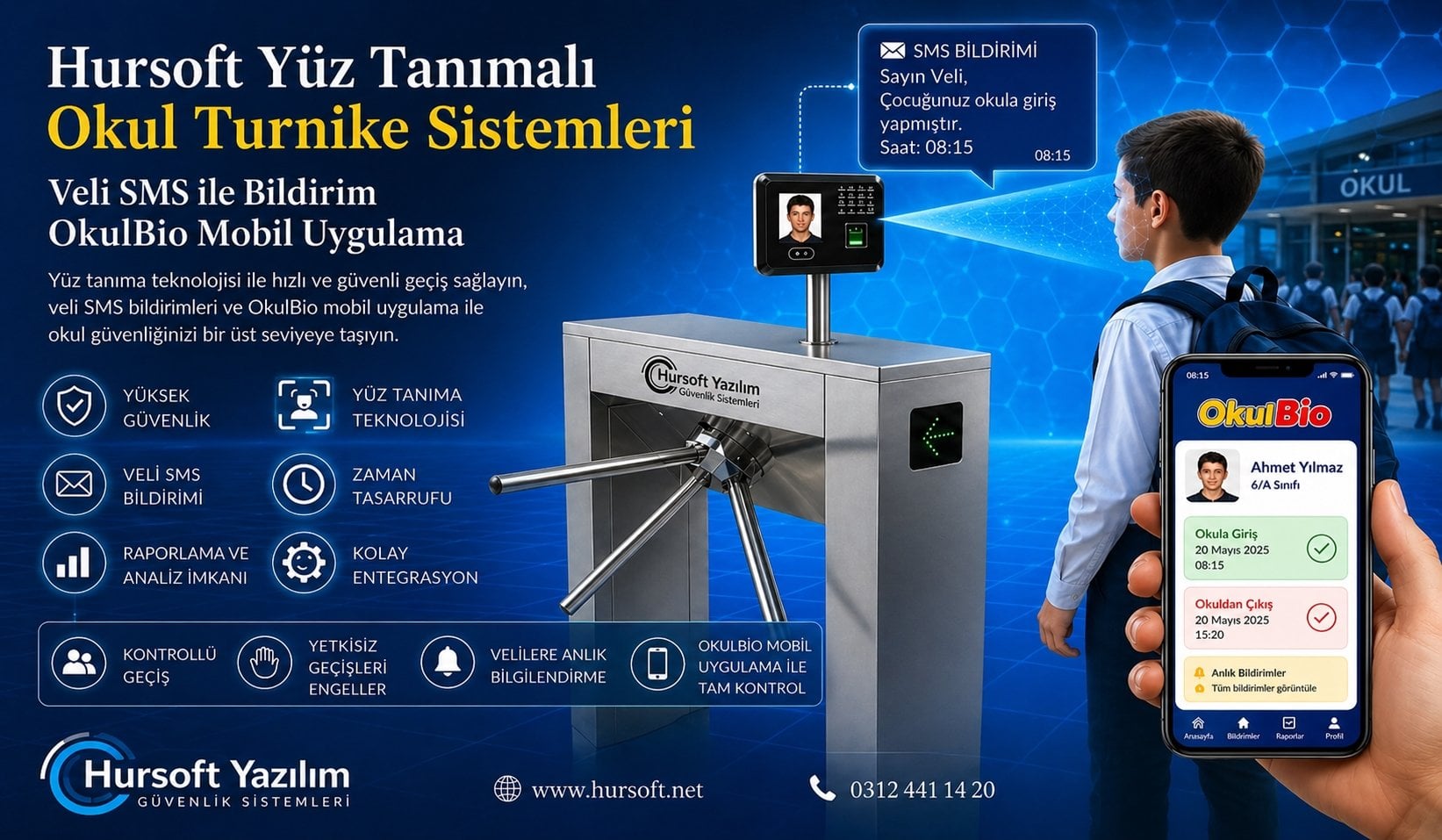 Yüz Tanımalı Okul Turnike Sistemleri