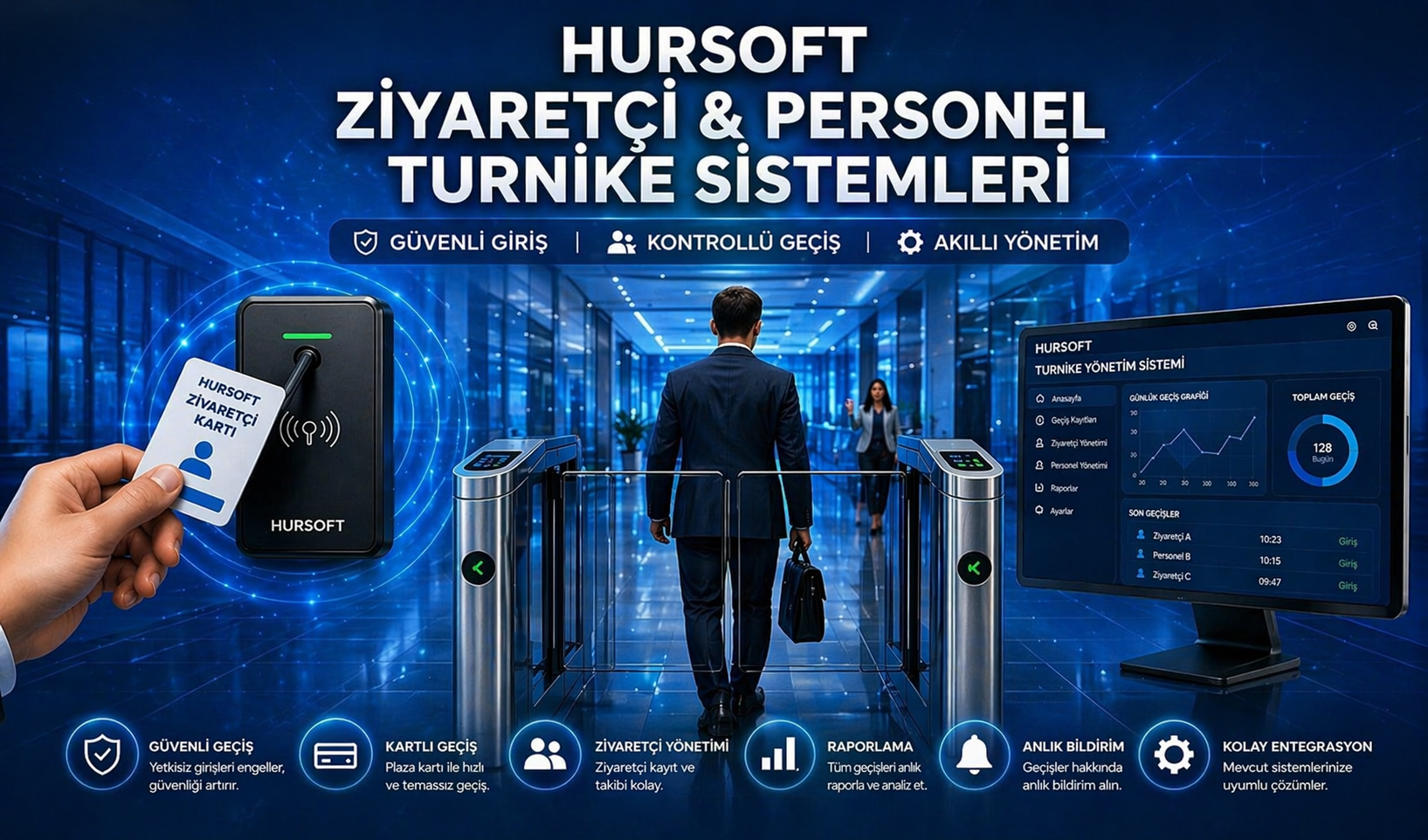 Ziyaretçi Personel Turnike Sistemleri 2026 | Hursoft