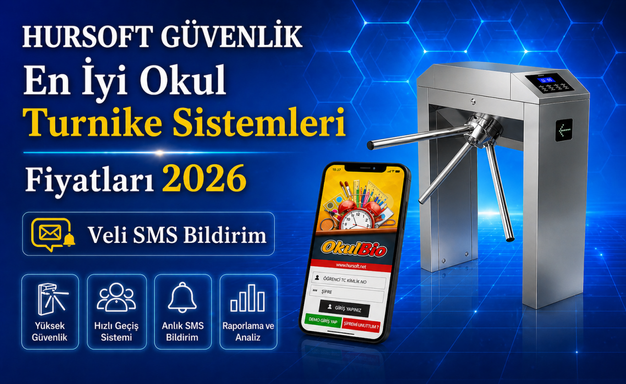 En İyi Okul Turnike Sistemleri Fiyatları 2026 Veli Sms Bildirim