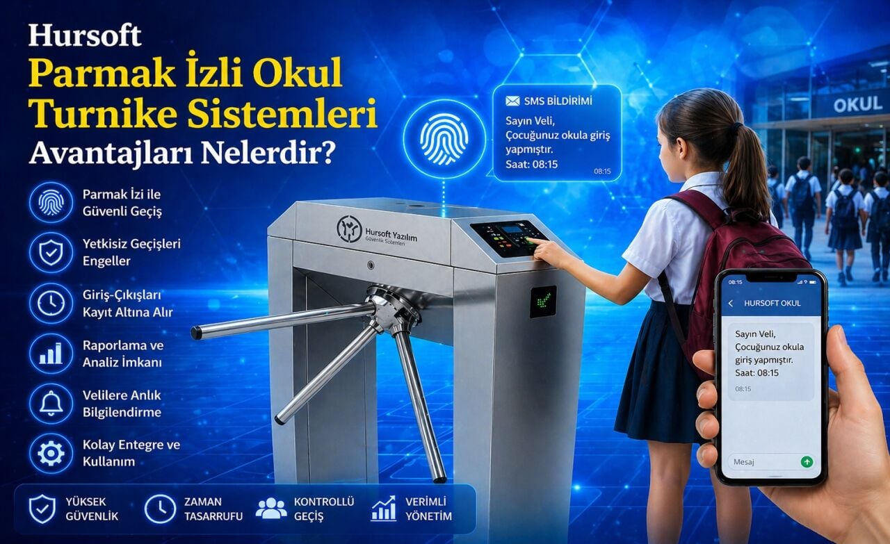 Parmak İzli Okul Turnike Sistemleri Avantajları | Hursoft