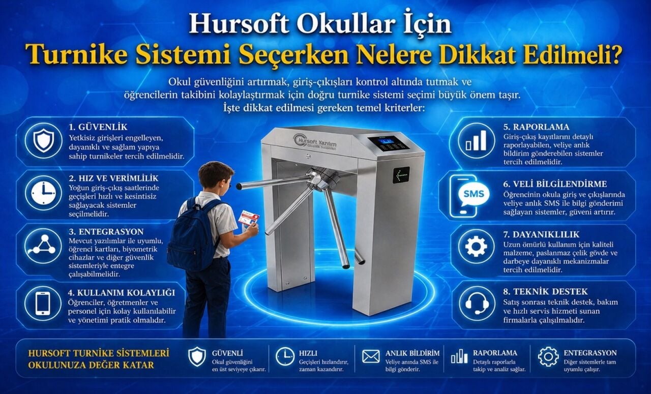 Okullar İçin Turnike Sistemi Seçerken Nelere Dikkat Edilmeli?