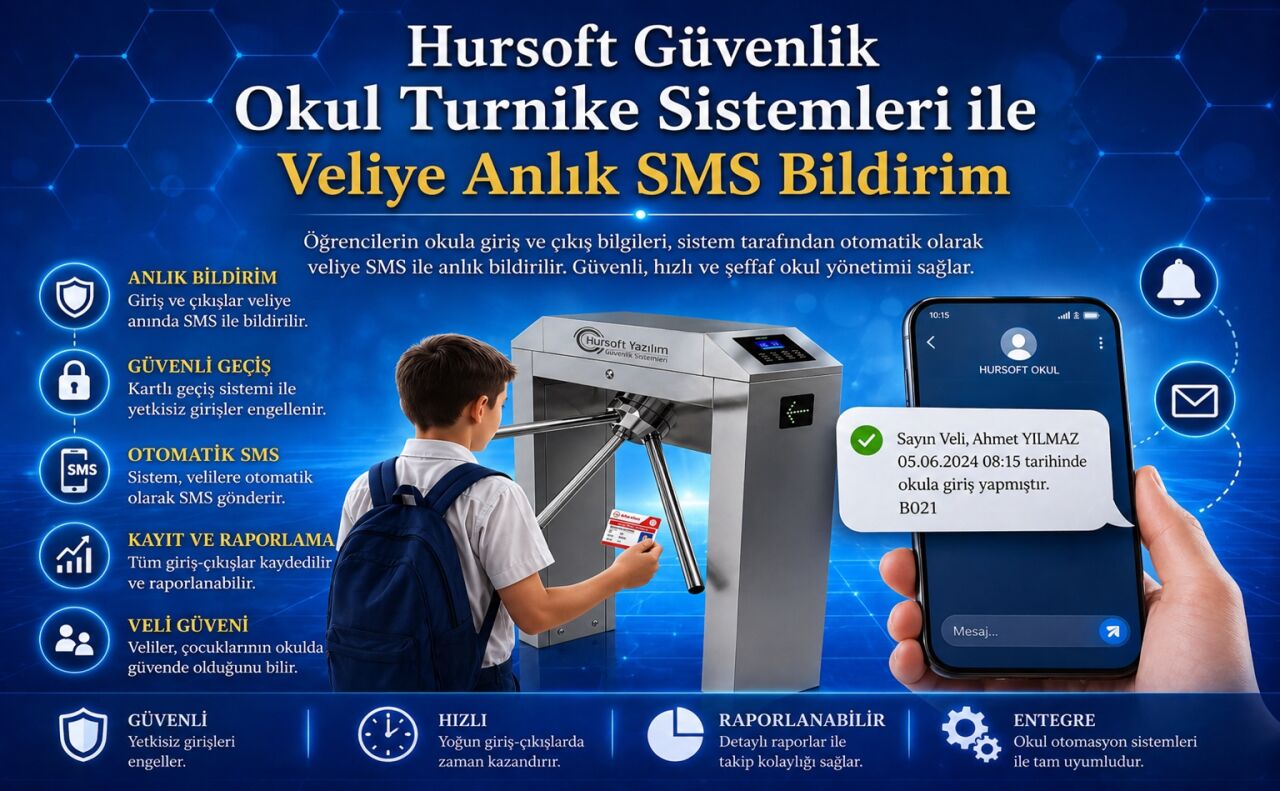 Okul Turnike Sistemleri ile Veliye Anlık SMS Bildirim