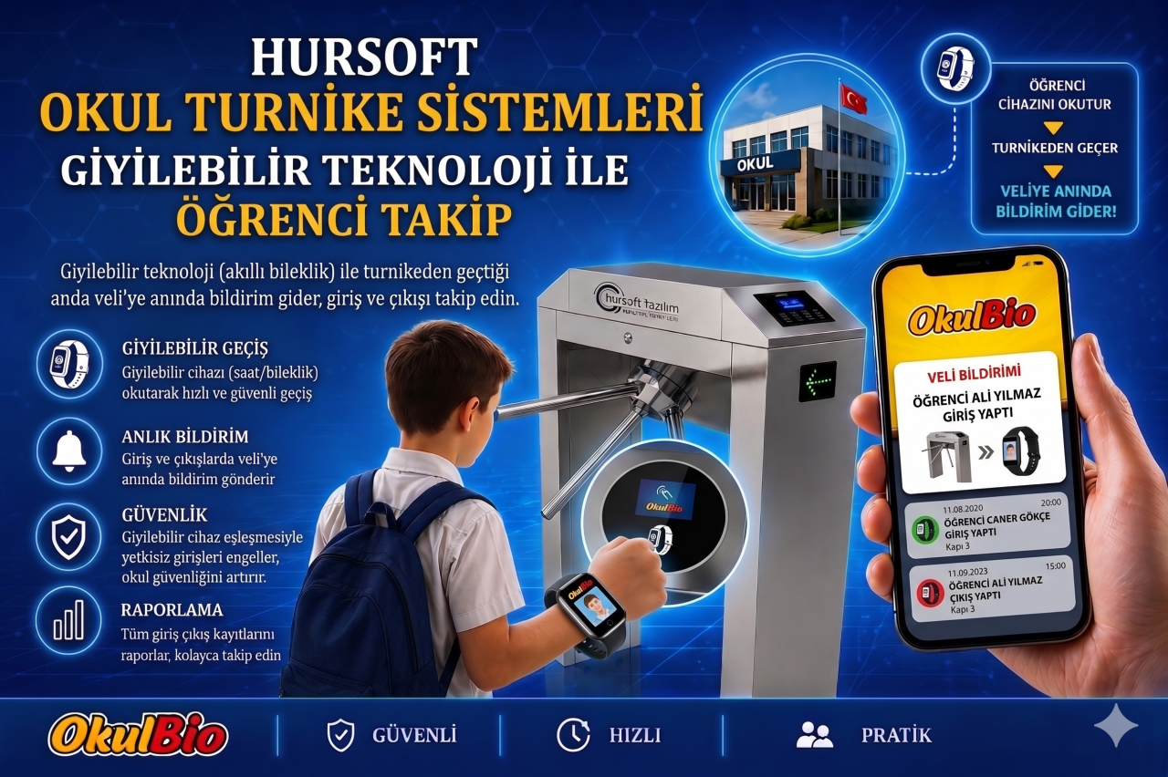 Hursoft Okul Turnike Sistemlerinde Giyilebilir Teknoloji Çözümleri