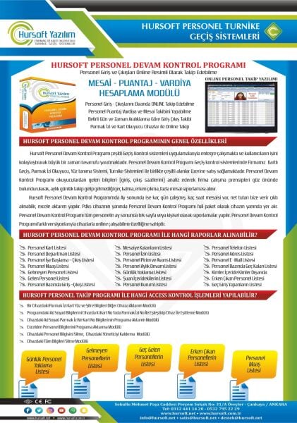 HURSOFT ICLOCK 680-ID PARMAK İZİ OKUYUCU SİSTEMLERİ (8000 PARMAK İZİ OKUMA ÖZELLİĞİ)