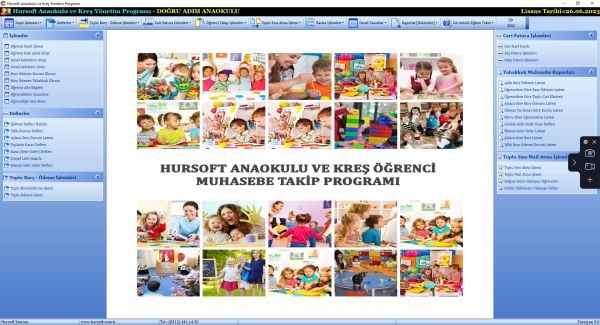 HURSOFT ANAOKULU MUHASEBE TAKİP PROGRAMI ( SINIRSIZ ÖĞRENCİ KAYIT KAPASİTELİ)