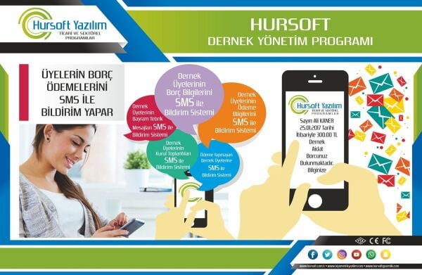 HURSOFT DERNEK MUHASEBE TAKİP PROGRAMI (SINIRSIZ ÜYE KAYIT KAPASİTELİ)