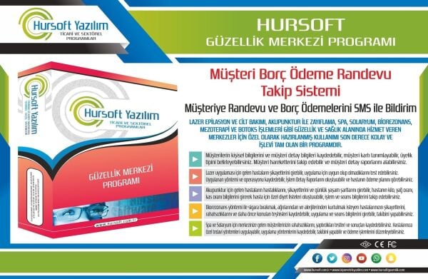 HURSOFT GÜZELLİK MERKEZİ PROGRAMI VE RANDEVU TAKİP