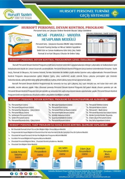 HURSOFT MB10 - ID YÜZ TANIMA SİSTEMİ (200 YÜZ - 500 PARMAK - 1000 KART TANIMA ÖZELLİĞİ)