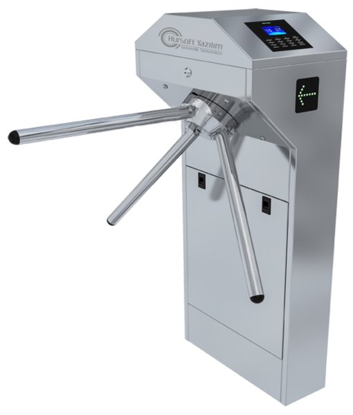 HURSOFT S810 TEK AYAKLI TURNİKE (1 ADET KART OKUYUCU TURNİKEYE MONTELİ)
