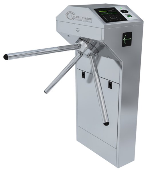 HURSOFT S850 TEK AYAKLI TURNİKE (1 ADET PARMAK İZİ OKUYUCU TURNİKEYE MONTELİ)