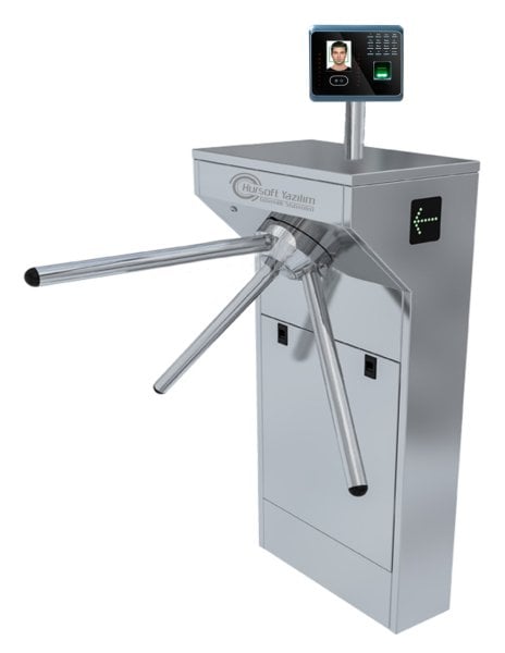 HURSOFT S920 TEK AYAKLI TURNİKE (1 ADET YÜZ - PARMAK İZİ OKUYUCU TURNİKEYE MONTELİ)