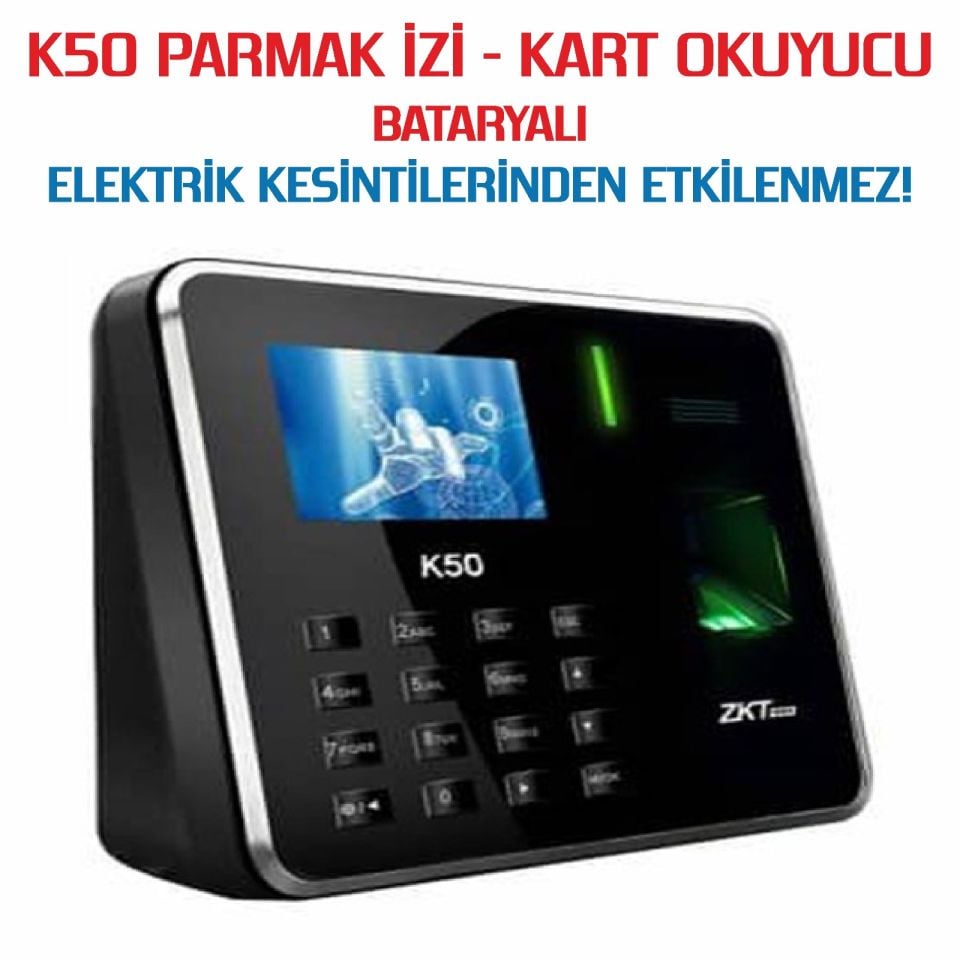 HURSOFT K50 PARMAK İZİ OKUYUCU (3000 PARMAK - 3000 KART - 3000 ŞİFRE OKUMA ÖZELLİĞİ)