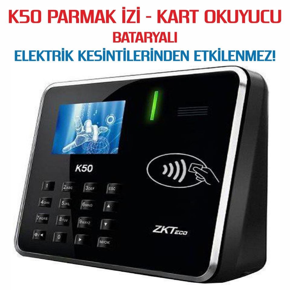 HURSOFT K50 PARMAK İZİ OKUYUCU (3000 PARMAK - 3000 KART - 3000 ŞİFRE OKUMA ÖZELLİĞİ)