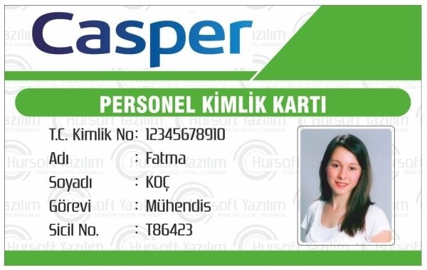 PERSONEL KİMLİK KARTI (PROXİMİTY - MİFARE KART BASKILI) - MATBAA BASKISI - 100 ADET KART