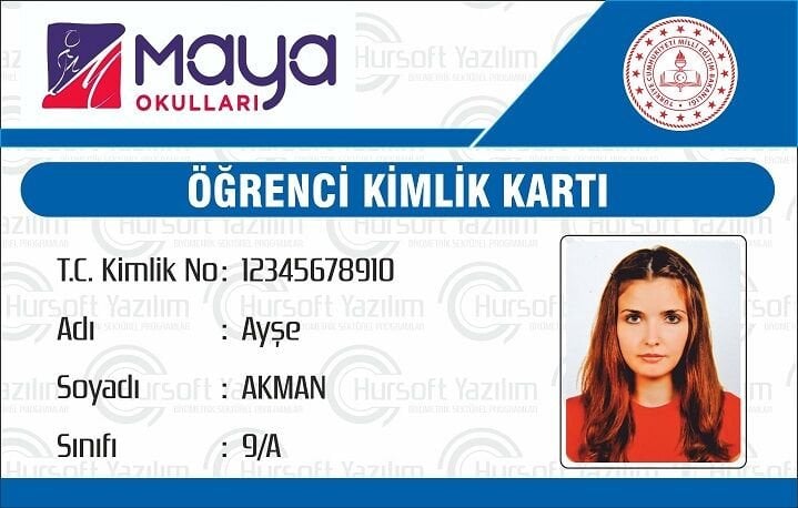 KOLEJ ÖĞRENCİ KİMLİK KARTI (PROXİMİTY - MİFARE KART BASKILI) - MATBAA BASKISI - 100 ADET KART