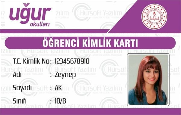 KOLEJ ÖĞRENCİ KİMLİK KARTI (PROXİMİTY - MİFARE KART BASKILI) - MATBAA BASKISI - 100 ADET KART