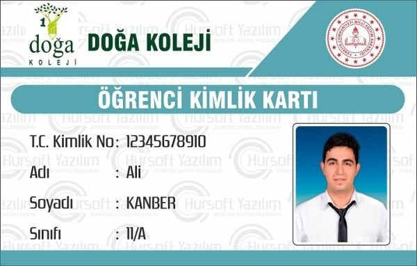 KOLEJ ÖĞRENCİ KİMLİK KARTI (PROXİMİTY - MİFARE KART BASKILI) - MATBAA BASKISI - 100 ADET KART
