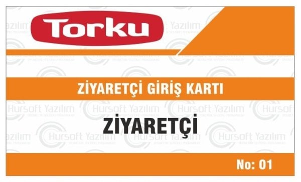 ZİYARETÇİ KİMLİK KARTI (PROXİMİTY - MİFARE KART BASKILI) - MATBAA BASKISI - 100 ADET KART