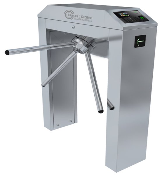 HURSOFT S470 YEMEKHANE TURNİKE SİSTEMLERİ (1 ADET PARMAK İZLİ KART OKUYUCU TURNİKEYE MONTELİ)