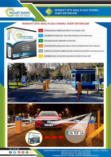 HURSOFT SİTE ARAÇ PLAKA TANIMA SİSTEMİ (4 ADET DAHUA KAMERA + SİTE ARAÇ PLAKA TANIMA PROGRAMI)