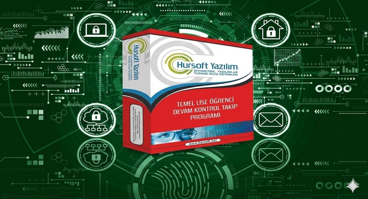 Hursoft Temel Lise Öğrenci Devam Kontrol Programı  <br> Parmak İzi Kartlı Yüz Tanımalı ve Turnike Geçiş Sistemli